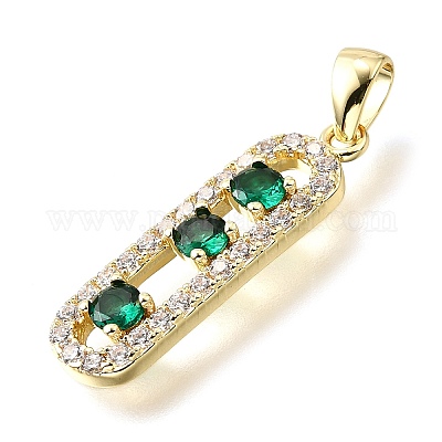 Латунные микро проложить кубического циркония подвески KK-V011-30G-1