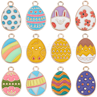 Charms Jewellery Making Easter Egg Charms Pendants for DIY Necklaces  Earrings