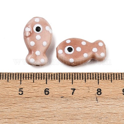 Фарфоровые бусины ручной работы&nbsp;PORC-B009-03A-1