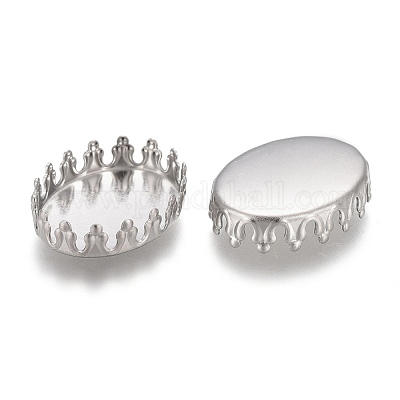 Кабошоны из нержавеющей стали 201 STAS-P249-10B-P-1