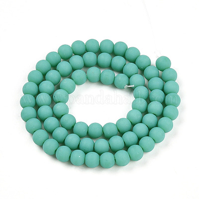 Непрозрачное стекло бисер нитей GLAA-T032-P6mm-MD12-1