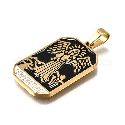 Эмалевые подвески из нержавеющей стали 304 таро STAS-M119-09G-G-1