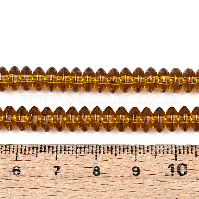 Прозрачные стеклянные бусины GLAA-T025-6mm-07A-1