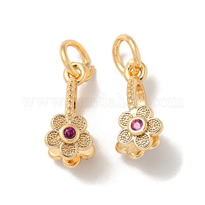 Латунь микро проложить кубический цирконий KK-K378-07G-02-1