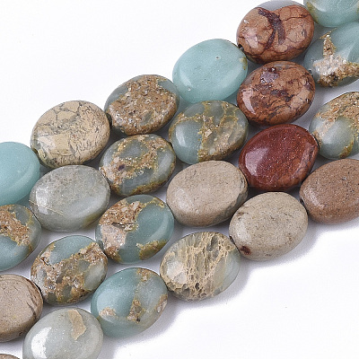 Synthetische Aqua Terra Jaspis Perlen Stränge&nbsp;G-S366-015A-01-1