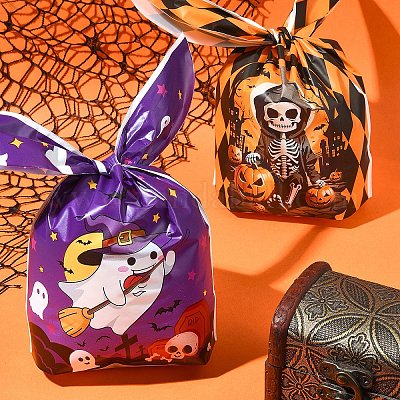 60 шт. 2 пластиковых пакета для конфет на Хэллоуин в форме кролика ABAG-FS0001-06-1