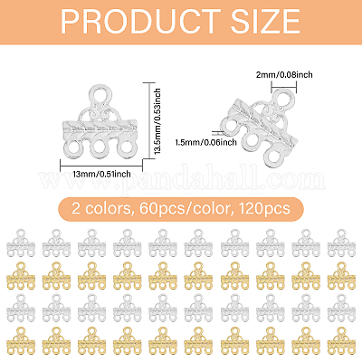 120 шт. 2-цветные литые звенья для люстры DIY-GO0003-53-1