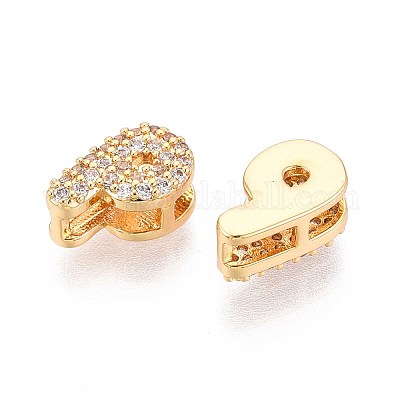 Латунные микропаве из прозрачного кубического циркония KK-T071-17G-P-1