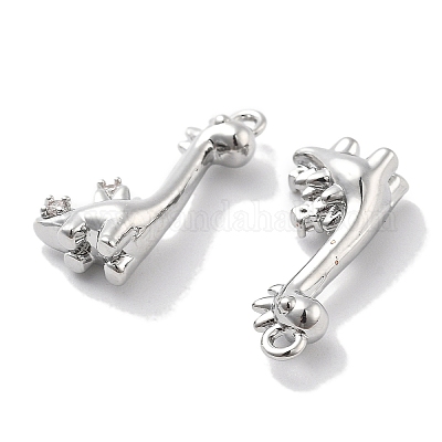 Латунные микропаве прозрачные подвески с фианитом KK-M102-39P-1