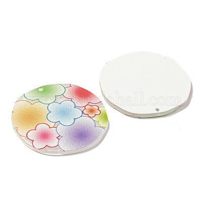 Непрозрачные акриловые подвески BACR-D002-12B-1