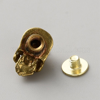 Латунные декоративные заклепки на тему хэллоуина&nbsp;LS-KK-WH0101-033AB-1