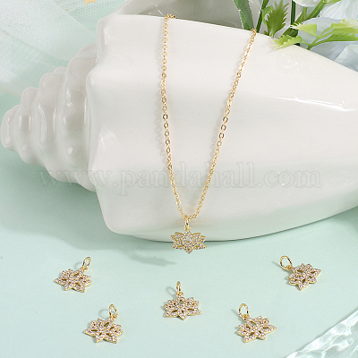 6шт латунные микропаве прозрачные кубические циркониевые подвески ZIRC-BBC0002-18-1