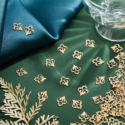 100 шт. филигранные соединительные звенья из нержавеющей стали 201 STAS-DC0011-55-1