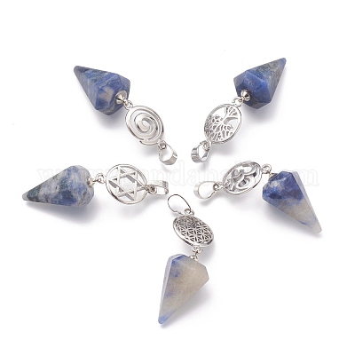 Природные подвески содалитом G-O194-10-1