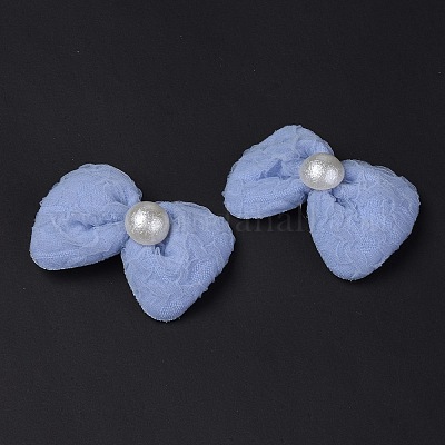 5 пара 5 стильных заколок крокодил из полиэстера с бантом и цветком PHAR-C012-01D-1