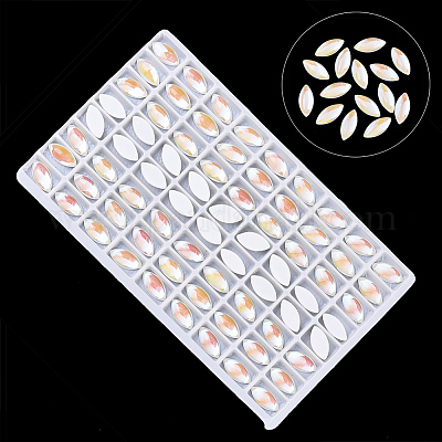 Прозрачные стеклянные кабошоны k9 GGLA-S048-5x10-001MI-1