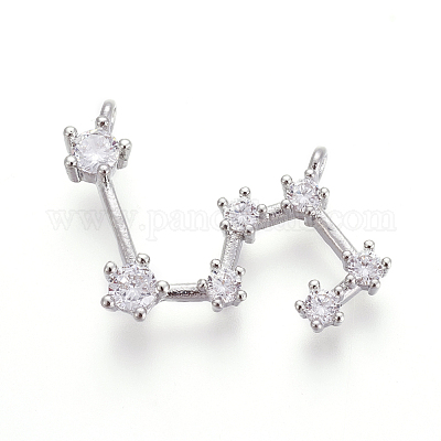 Латунные микро проложить кубического циркония подвески X-ZIRC-F099-20P-12-1