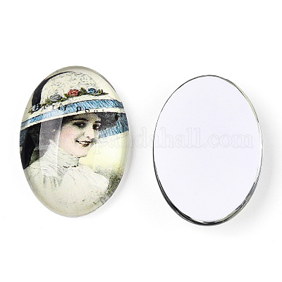 Кабошоны из стекла&nbsp;GGLA-T004-01N-1