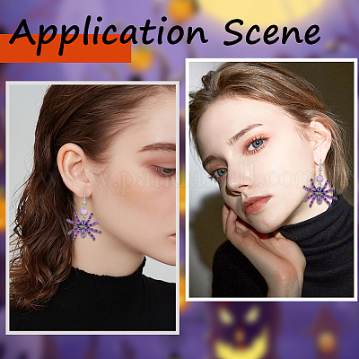 20 шт. стеклянные подвески в виде паука на Хэллоуин FIND-SC0009-98-1