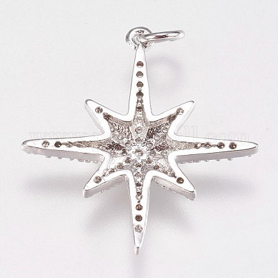 Латунные микро проложить кубического циркония подвески ZIRC-E145-52-1