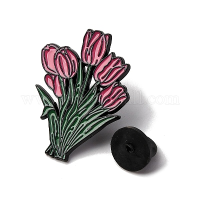 Эмалевые булавки в виде цветка тюльпана JEWB-P050-03E-EB-1