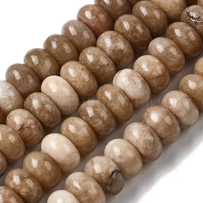 Окрашенные природные белый нефрит бисер пряди G-G107-A32-01-1