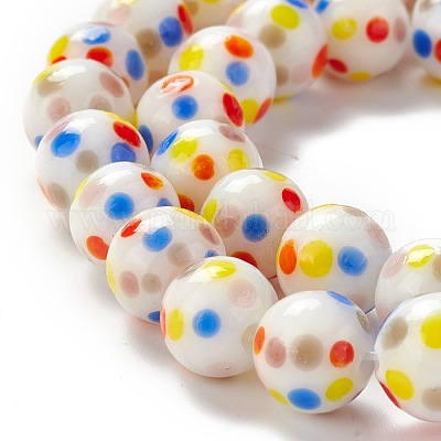 Бусы лэмпворк ручной работы LAMP-D015-11B-1