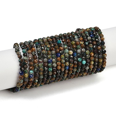 Натуральные бусы из хризоколлы и лазурита G-K373-B04-04-01-1