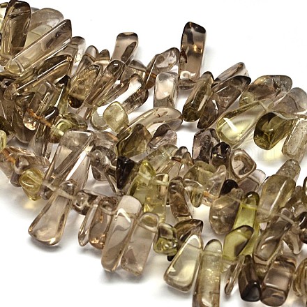 Pépites de quartz fumé naturel brins de perles G-M267-03-1