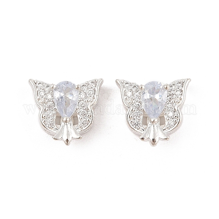 Стойки обшивки латунь микро проложить кубического циркония бусы KK-F879-08S-1