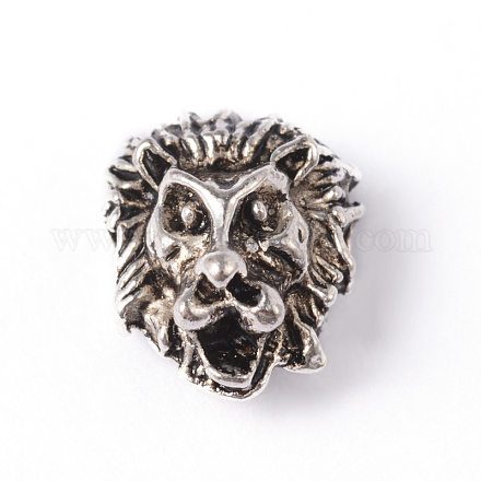 Lion perles en alliage de style tibétain PALLOY-O072-YC67248-AS-1