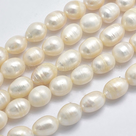 Brins de perles de culture d'eau douce naturelles PEAR-F007-69-01-1