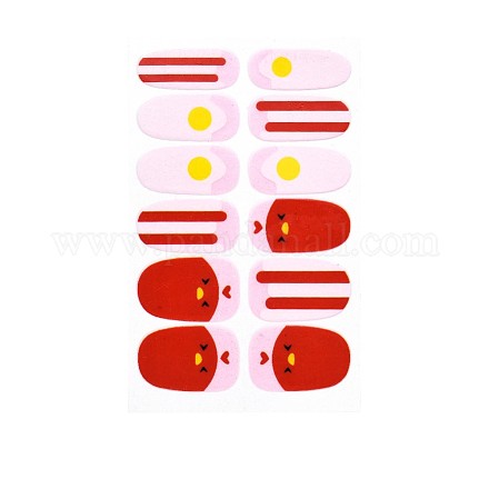 Avocados & Erdbeeren & Blumen Full Cover Nail Art Sticker MRMJ-T109-WSZ562-1