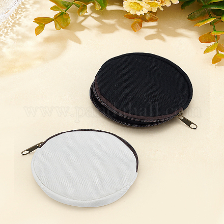 2 шт. двухцветный хлопковый кошелек для мелочи с застежкой-молнией ABAG-LP0001-92A-1