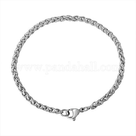 316 Stainless Steel Wheat Chain Bracelets BJEW-M187-07-A-1