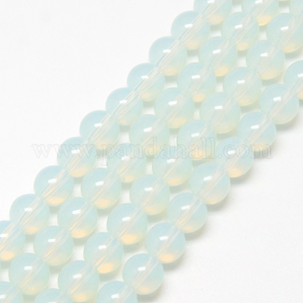 Chapelets de perles en verre peint X-DGLA-Q023-8mm-DB1-1