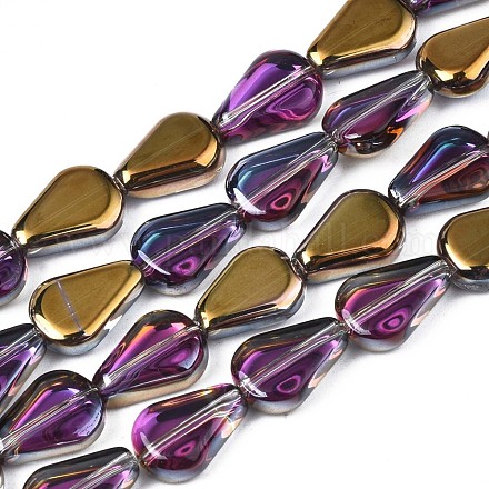 Chapelets de perles en verre électroplaqué EGLA-S188-15-C03-1