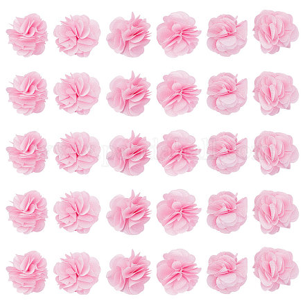 Craspire 40pcs flores de tela de poliéster FIND-CP0001-07B-1