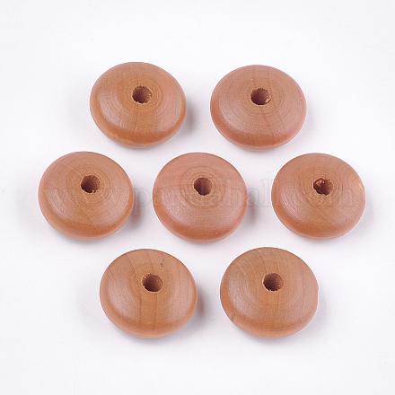 Painted Natural Wood Beads WOOD-T021-18I-1