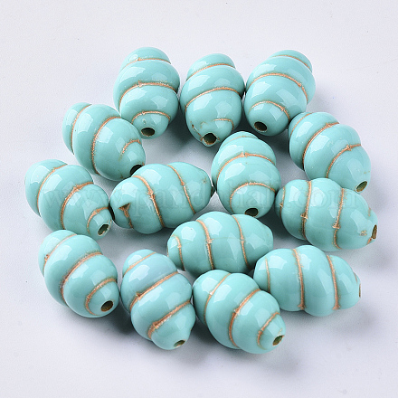 Perles acryliques plaquées OACR-S029-112-1