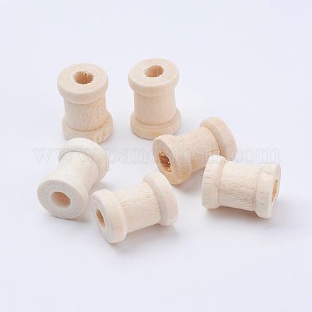 Undyed Natural Wood Beads WOOD-L003-28-1