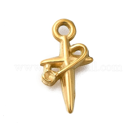 Подвеска из нержавеющей стали 304 со стразами STAS-C119-20G-1