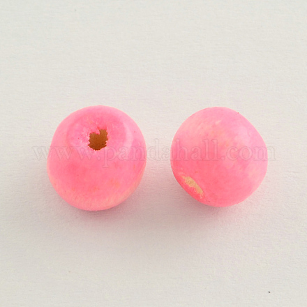 Dyed Natural Wood Beads WOOD-Q006-4mm-07-LF-1