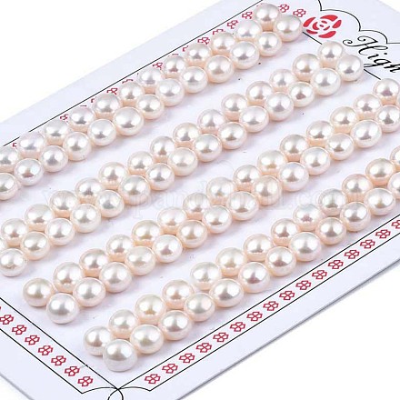 Perle di perle d'acqua dolce coltivate naturali semiforate PEAR-N020-02A-1
