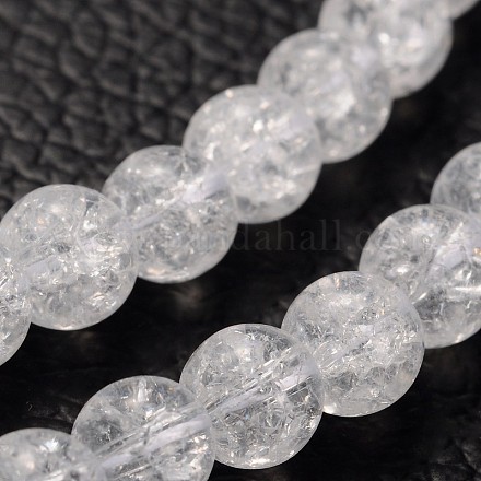 Chapelets de perles en quartz craquelé synthétique X-GBA092-6MM-1