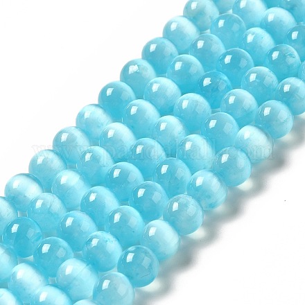 Fili di perline di selenite naturale G-P493-01D-1