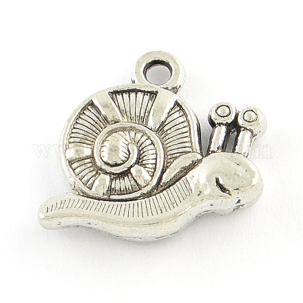 Tibetan Style Snail Alloy Pendants TIBEP-Q048-014-LF-1