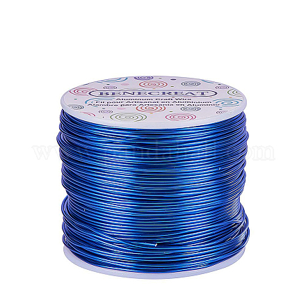 Benecreat Fil d'aluminium de calibre 18 (1 mm) 492 pi (150 m) artisanat de bijoux anodisé faisant des perles de fil d'artisanat en aluminium de couleur florale - bleu AW-BC0001-1mm-01-1