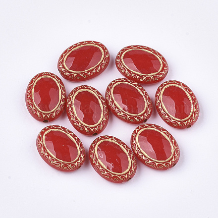 Perles acryliques plaquées PACR-T008-06D-1