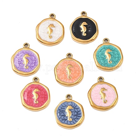 Подвески из нержавеющей стали 304 с эмалью STAS-P425-01G-01-1